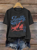 Women's Shark 1975 Printed Short-Sleeved T-Shirt