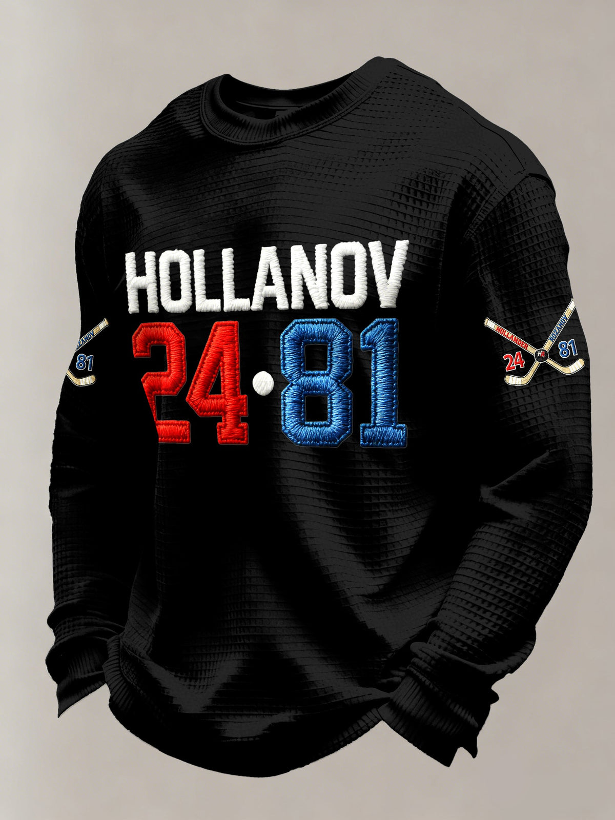 Men's Ice Hockey Printed Casual Long-Sleeved Top