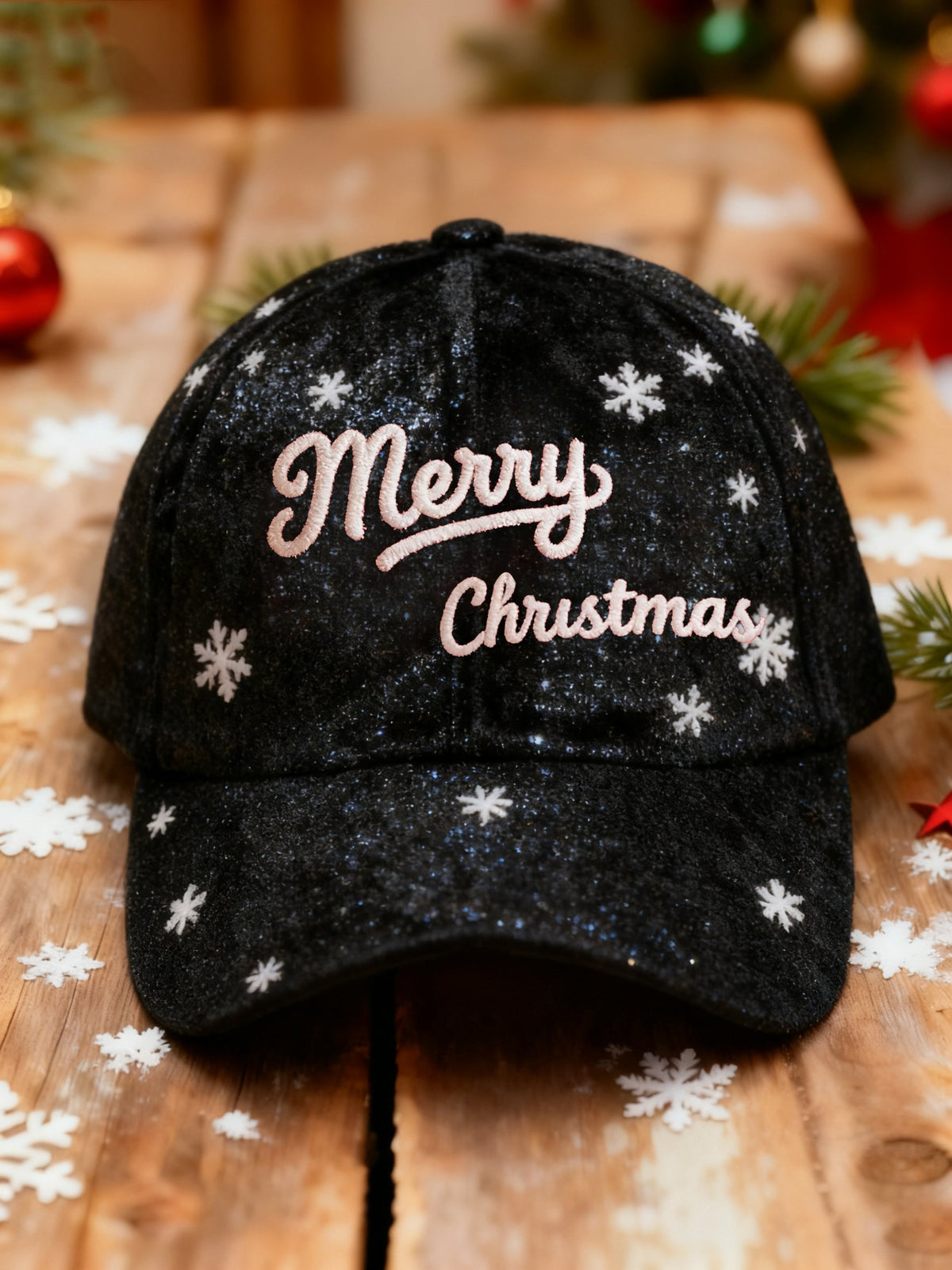Women's Retro Christmas Print Hat