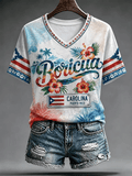 Women's Puerto Rico Print T-shirt
