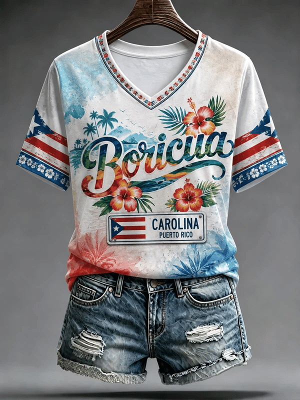 Women's Puerto Rico Print T-shirt