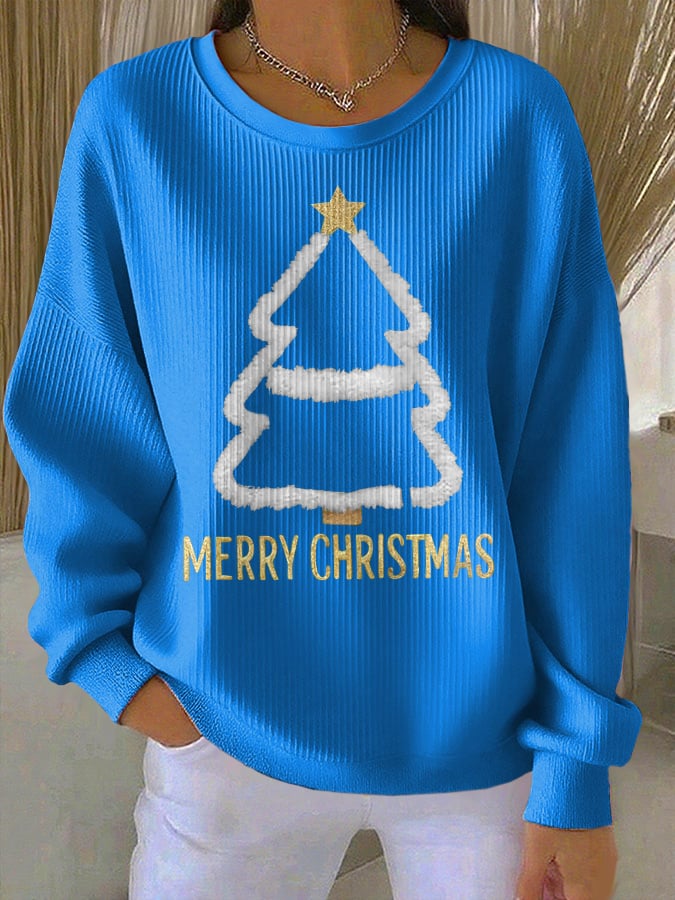 Women's Casual Print Long Sleeve Knit Top