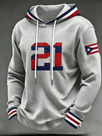 Men's Puerto Rico Baseball Print Long-Sleeve T-Shirt