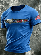 Men's Vintage 250th Anniversary Print Casual T-shirt