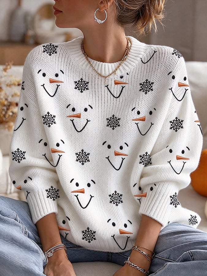 🔥🔥2nd 50% Off 🔥🔥Women's Casual Print Knit Top