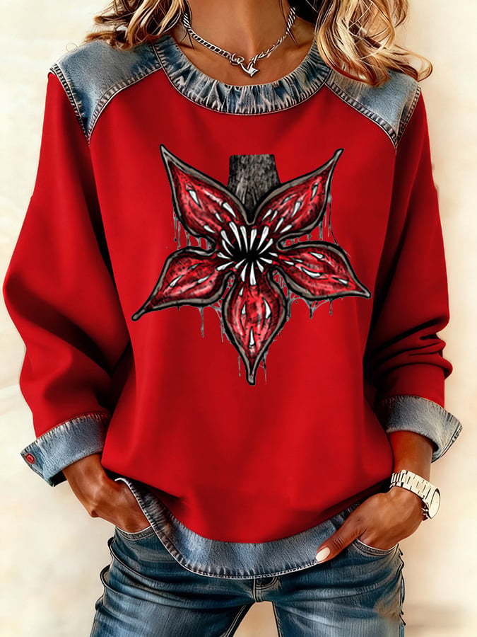 Women's Casual Print Sweatshirt
