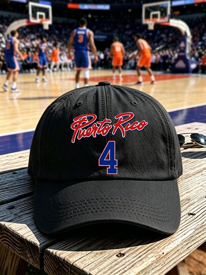 Unisex Puerto Rico Basketball Print Hat
