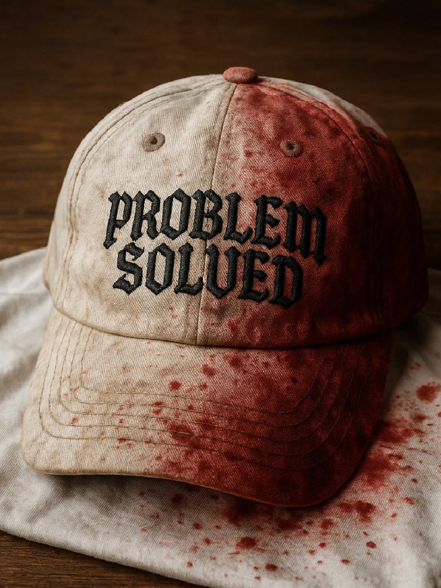 Unisex casual dark blood stain hat