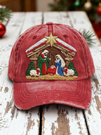 Unisex Casual Christmas Jesus Washed Cotton Hat