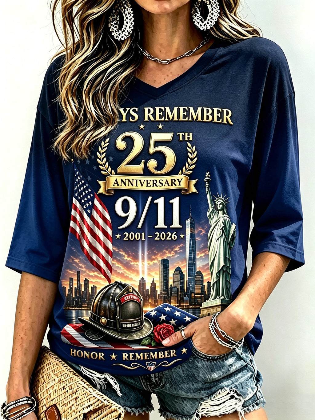 Women's 9/11 Memorial Graphic Top