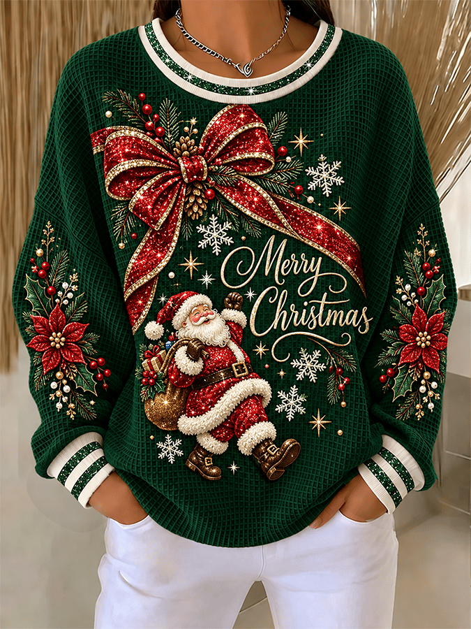 Women's Christmas Art Pattern Comfortable Sweatshirt
