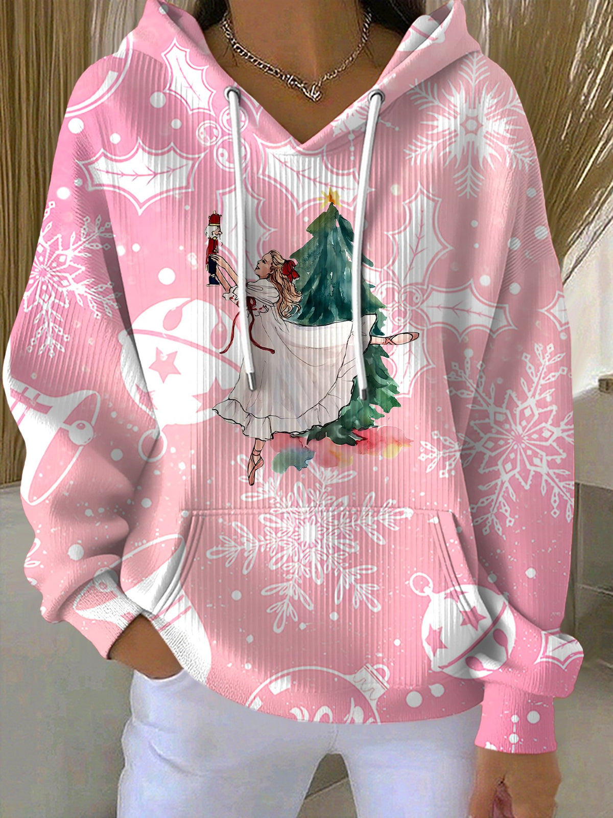 Women's Merry Christmas Print Casual Hoodies