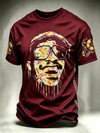 Men's Singer Print Casual T-Shirt
