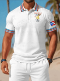 Men's Puerto Rico Print Casual Polo