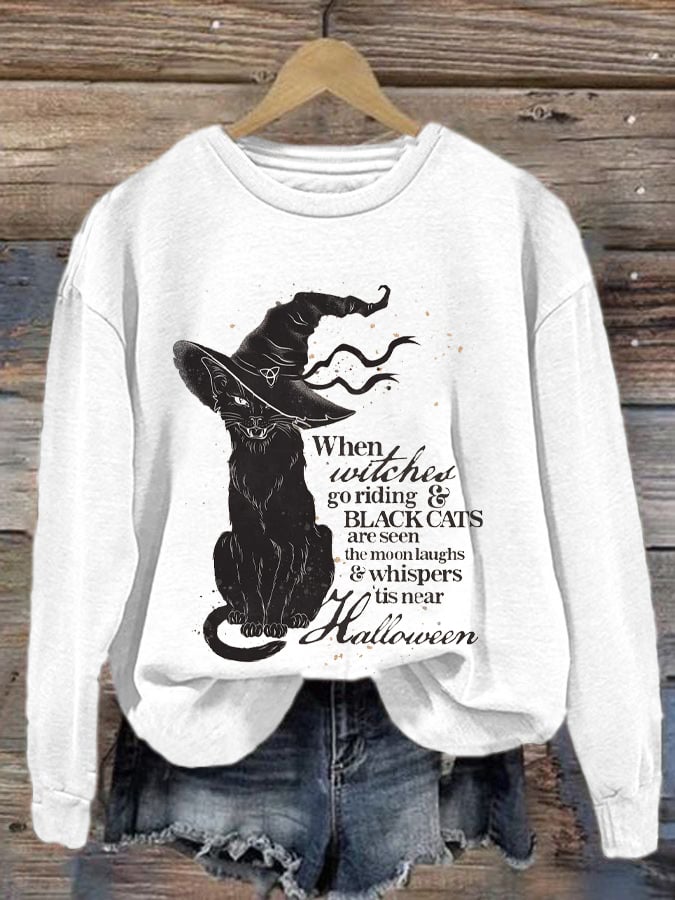 Women's Halloween Printed Sweatshirt