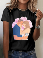 Women's Hot Spot Print Crew Neck T-shirt
