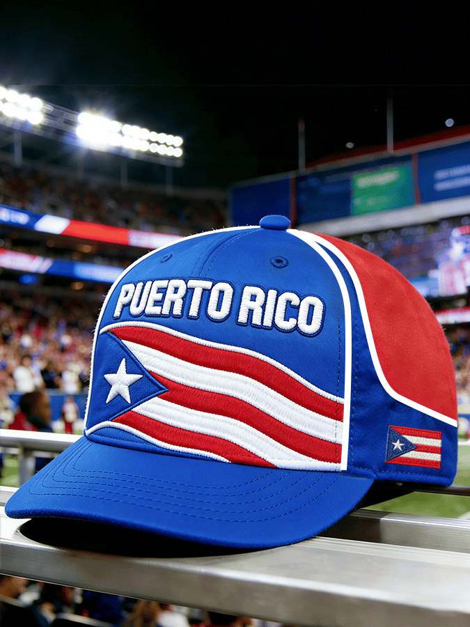 Puerto Rican Baseball Print Cap