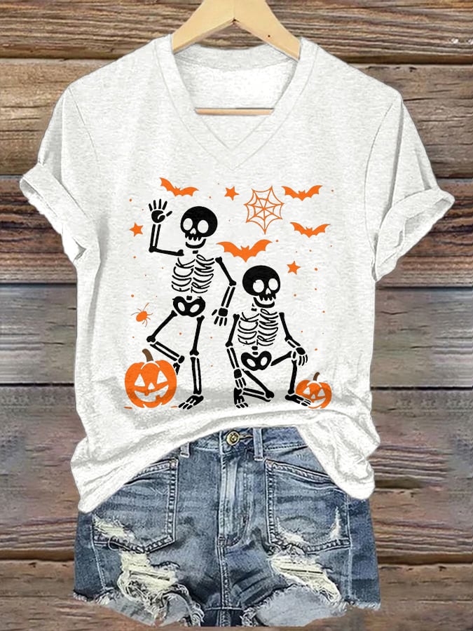 Women's Halloween FDT Printed Casual T-shirt