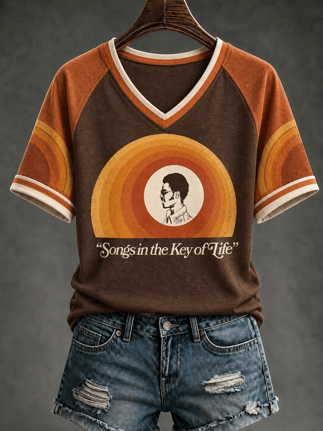 Women's Songs In Key Of Life Print Casual T-shirt