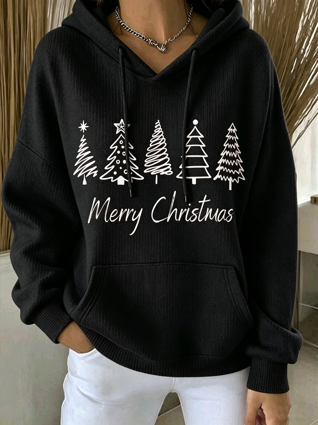 Women's Christmas Print Hoodie