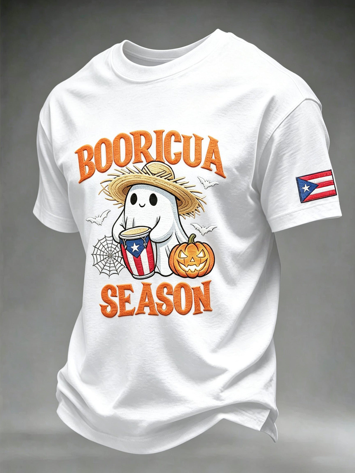 Men's Puerto Rico Halloween Printed Short-Sleeve T-Shirt