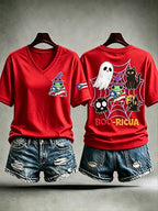 Women's Booricuan Halloween Printed T-shirt