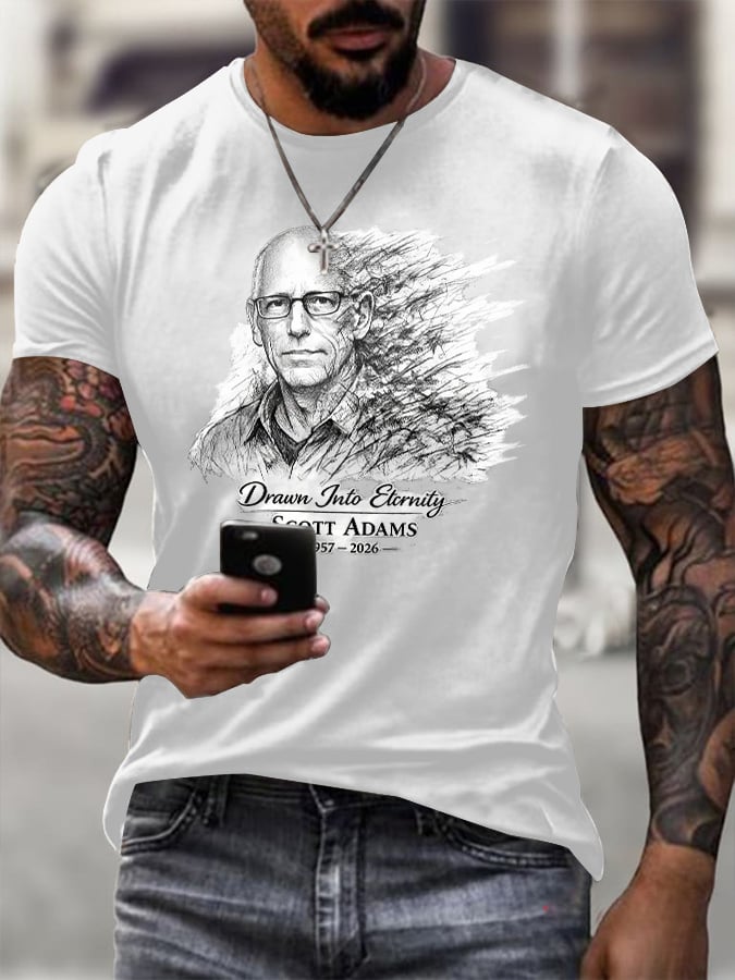 Men's Print Casual Printed T-shirt