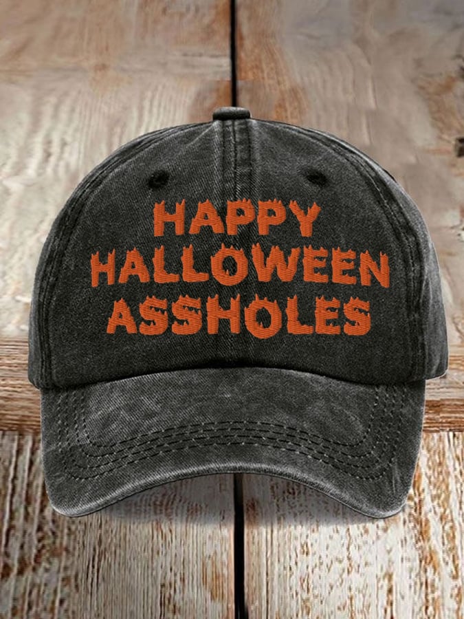 Men's 'Happy Halloween, Assholes' Baseball Cap