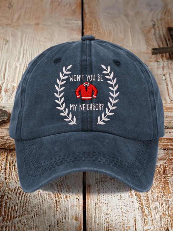 Retro Won’t You Be My Neighbor? Print Baseball Cap
