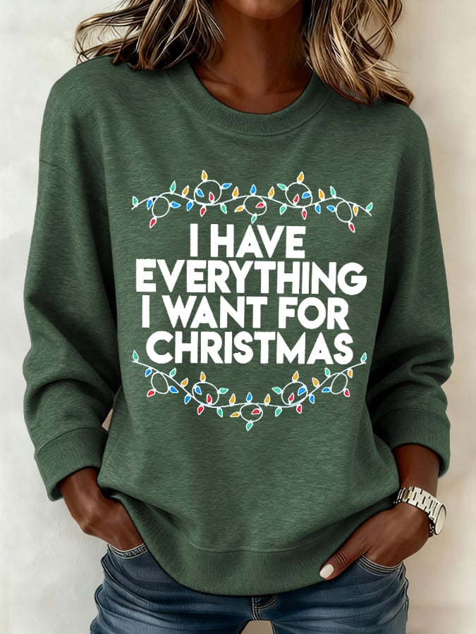 Women'S Casual Faith Print Sweatshirt