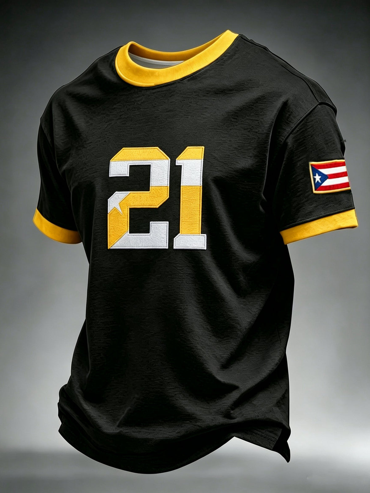 Men's Puerto Rico Baseball Print Short-Sleeve T-Shirt