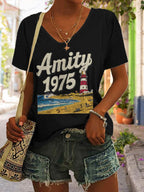 Women's Amity Island 1975 Print T-Shirt