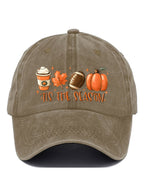 Tis The Season Football Print Baseball Cap
