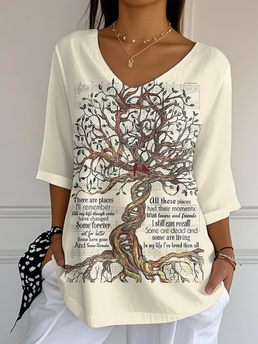 Women's In My Life Print Mid Sleeve T-Shirt