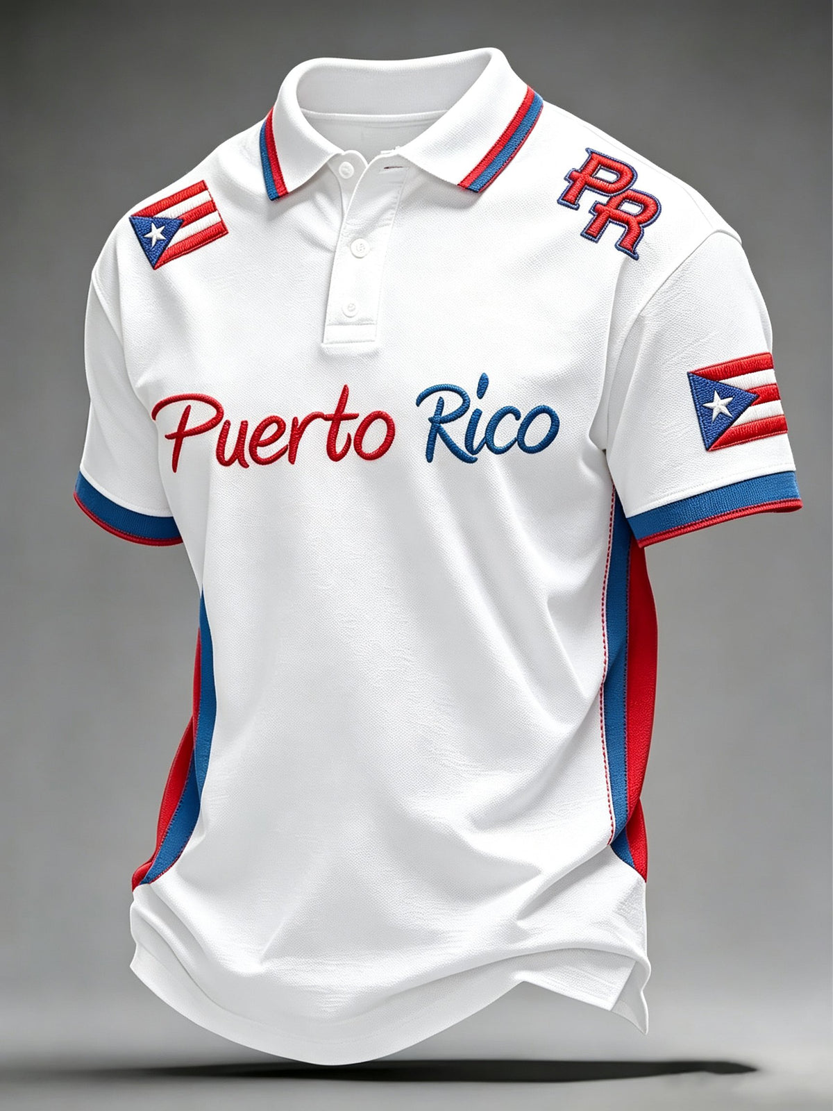 Men's Puerto Rican Print Short-Sleeve Top