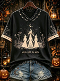 Women's Halloween Print T-shirt