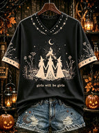 Women's Halloween Print T-shirt