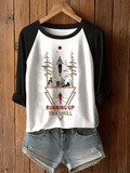 Running Up That Hill Stranger Printed Raglan T-shirt