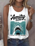Women's Quint's Shark Fishing - Amity Island 1975 Printed Vest