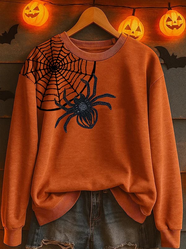 Halloween Spider Women's Printed Sweatshirt