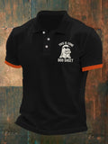 Men's casual Halloween ghost polo shirt