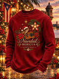 Men's Puerto Rico Christmas Printed Casual Top