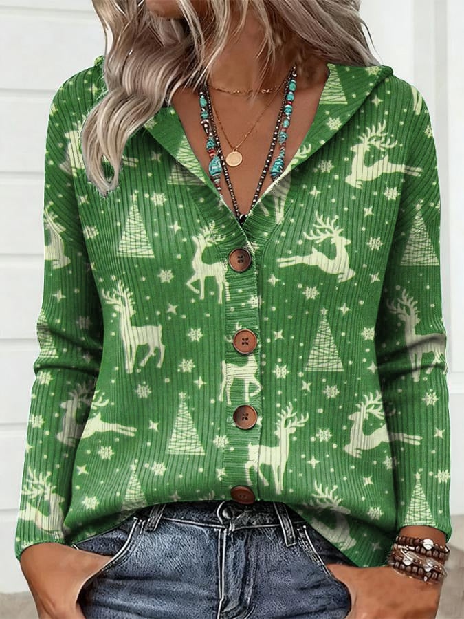 Women's Casual Christmas Print Sweater