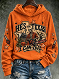 Women'S He's From Texas I Can Tell Print Top