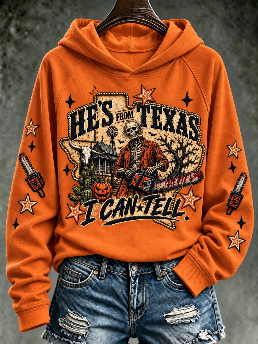Women'S He's From Texas I Can Tell Print Top