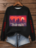 Merry Christmas Stranger Printed Sweatshirt