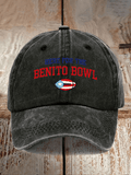 Puerto Rico Singer Benito Bowl Print Baseball Cap