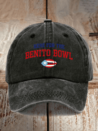Puerto Rico Singer Benito Bowl Print Baseball Cap