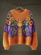 Peace And Love Halloween Art Print Thin Sweater