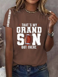 Women's That's My Grandson Out There Printed Casual T-Shirt
